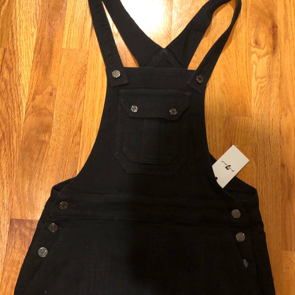7 for all Mankind denim jumper dress - Picture 5 of 13